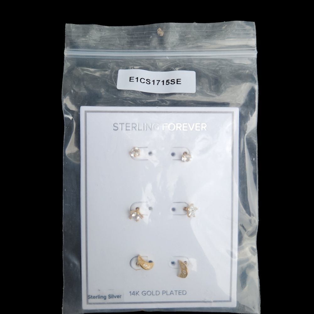 3-Pack Assorted Stud Earrings - Picture 4 of 4